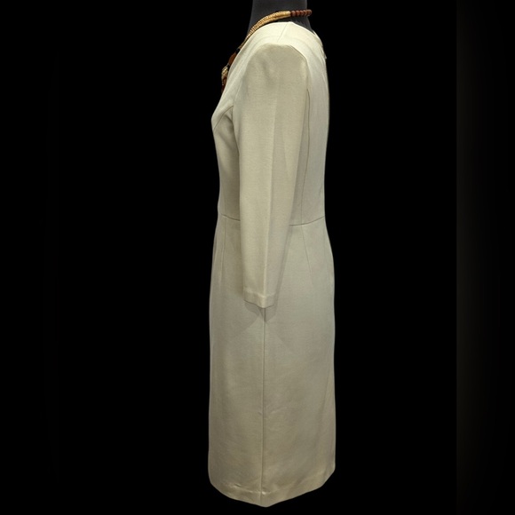 Pink Tartan Cream Dress With Decorative Gold Zipper Size S - Picture 2 of 6